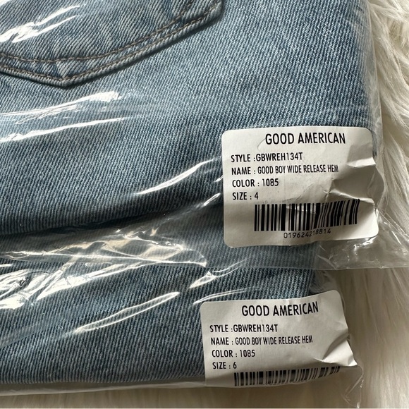 GOOD American Good Boy Wide Release Hem Jeans - Picture 4 of 7
